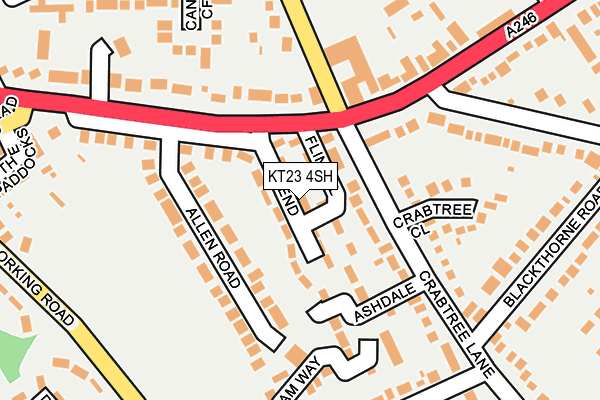 KT23 4SH map - OS OpenMap – Local (Ordnance Survey)