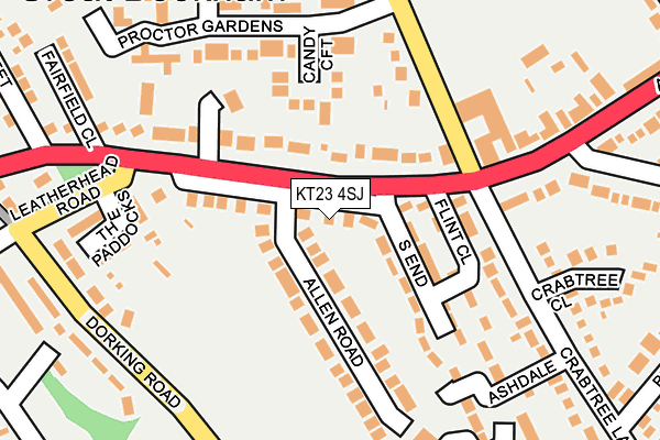 KT23 4SJ map - OS OpenMap – Local (Ordnance Survey)