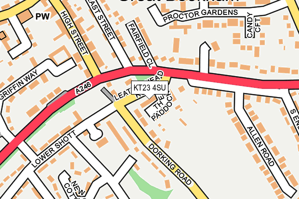 KT23 4SU map - OS OpenMap – Local (Ordnance Survey)