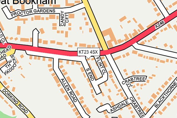 KT23 4SX map - OS OpenMap – Local (Ordnance Survey)