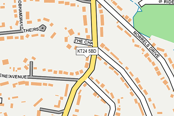 KT24 5BD map - OS OpenMap – Local (Ordnance Survey)