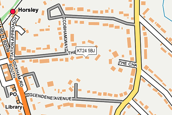 KT24 5BJ map - OS OpenMap – Local (Ordnance Survey)