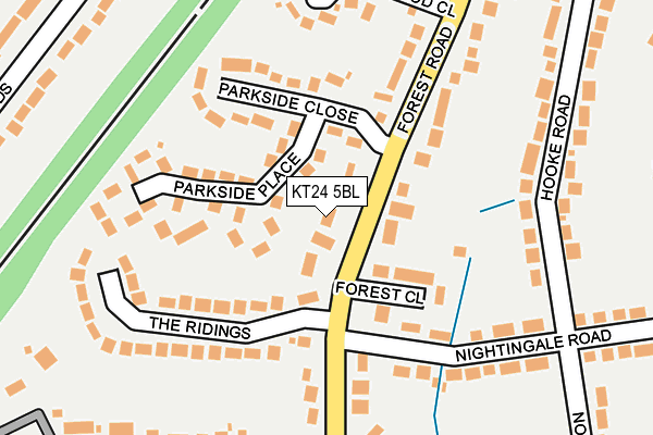 KT24 5BL map - OS OpenMap – Local (Ordnance Survey)
