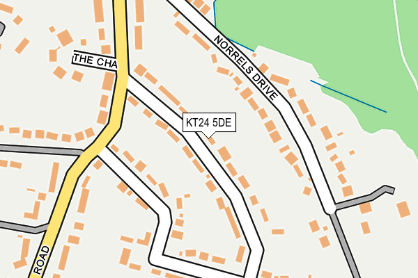KT24 5DE map - OS OpenMap – Local (Ordnance Survey)