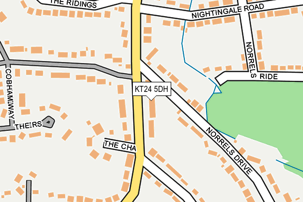 KT24 5DH map - OS OpenMap – Local (Ordnance Survey)