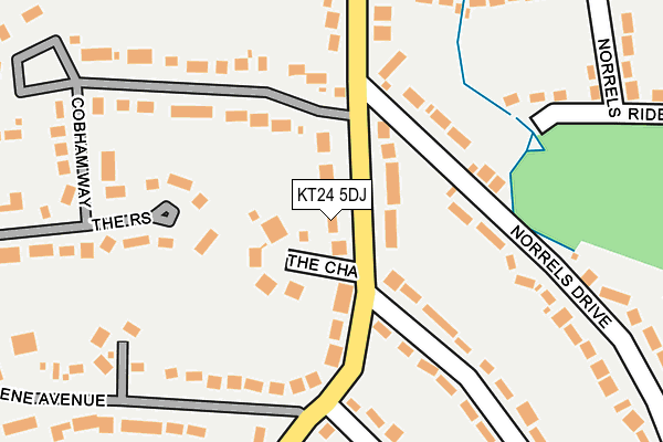 KT24 5DJ map - OS OpenMap – Local (Ordnance Survey)