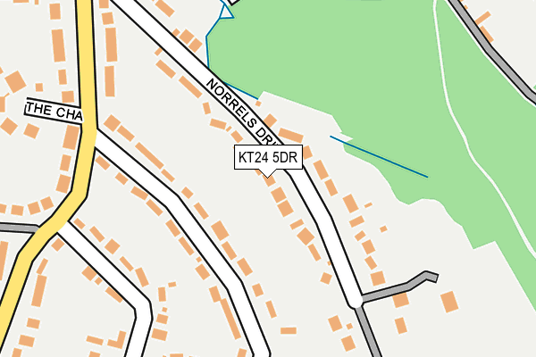 KT24 5DR map - OS OpenMap – Local (Ordnance Survey)