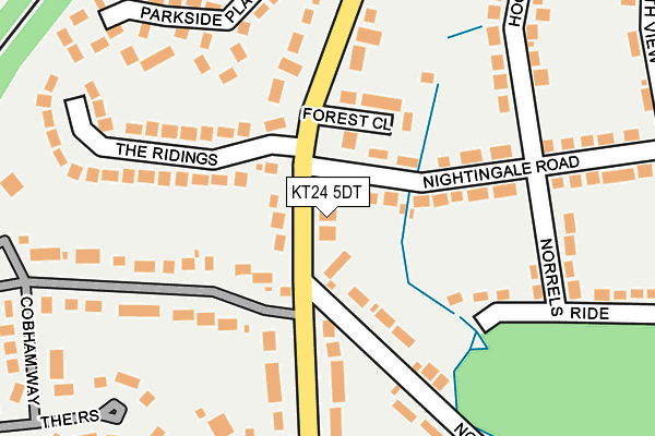 KT24 5DT map - OS OpenMap – Local (Ordnance Survey)