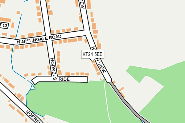 KT24 5EE map - OS OpenMap – Local (Ordnance Survey)