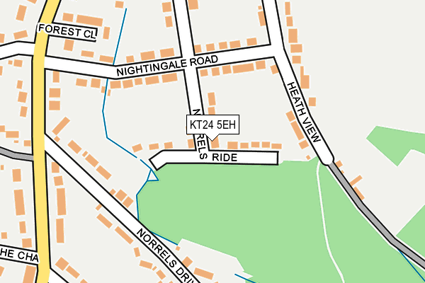 KT24 5EH map - OS OpenMap – Local (Ordnance Survey)