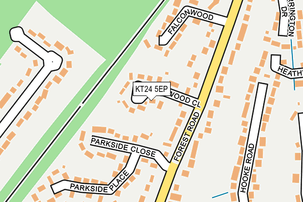 KT24 5EP map - OS OpenMap – Local (Ordnance Survey)