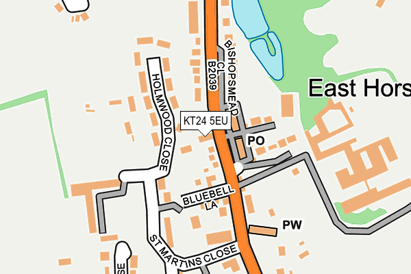 KT24 5EU map - OS OpenMap – Local (Ordnance Survey)