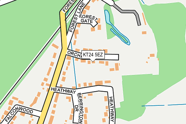 KT24 5EZ map - OS OpenMap – Local (Ordnance Survey)
