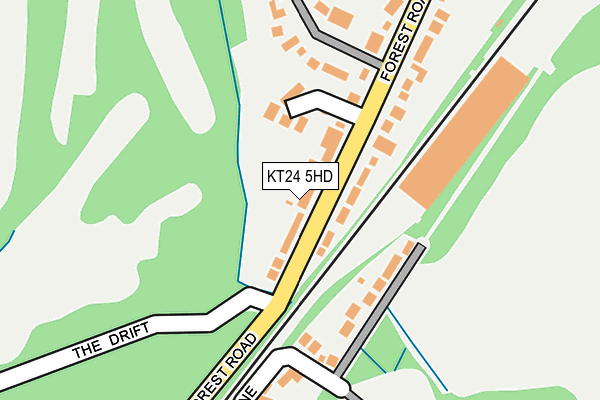 KT24 5HD map - OS OpenMap – Local (Ordnance Survey)