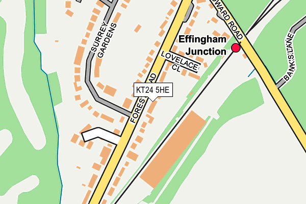 KT24 5HE map - OS OpenMap – Local (Ordnance Survey)