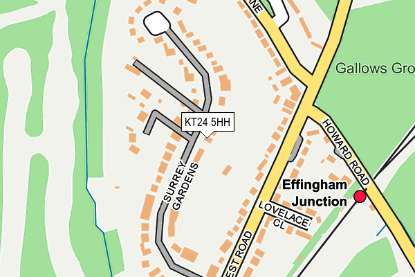 KT24 5HH map - OS OpenMap – Local (Ordnance Survey)