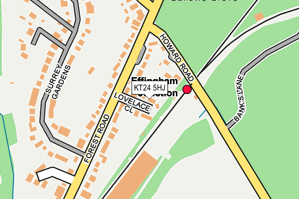KT24 5HJ map - OS OpenMap – Local (Ordnance Survey)