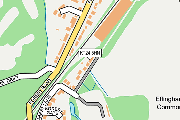 KT24 5HN map - OS OpenMap – Local (Ordnance Survey)