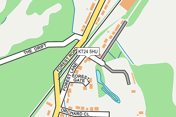 KT24 5HU map - OS OpenMap – Local (Ordnance Survey)