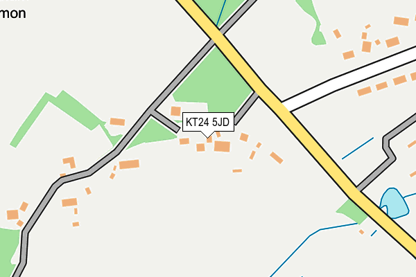 KT24 5JD map - OS OpenMap – Local (Ordnance Survey)