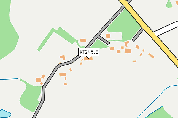 KT24 5JE map - OS OpenMap – Local (Ordnance Survey)