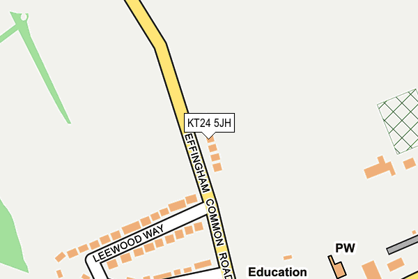 KT24 5JH map - OS OpenMap – Local (Ordnance Survey)