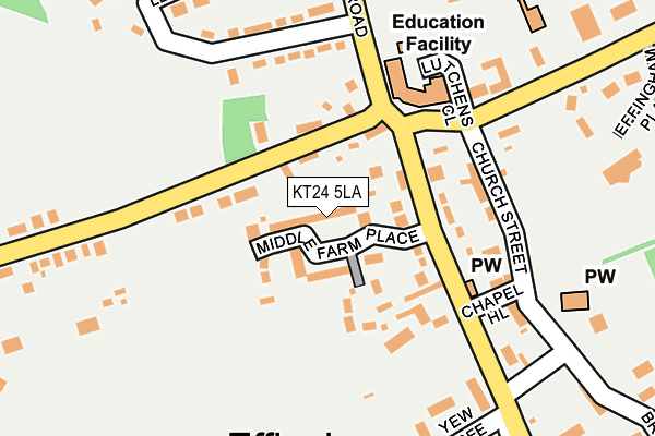 KT24 5LA map - OS OpenMap – Local (Ordnance Survey)