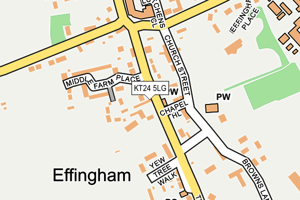 KT24 5LG map - OS OpenMap – Local (Ordnance Survey)