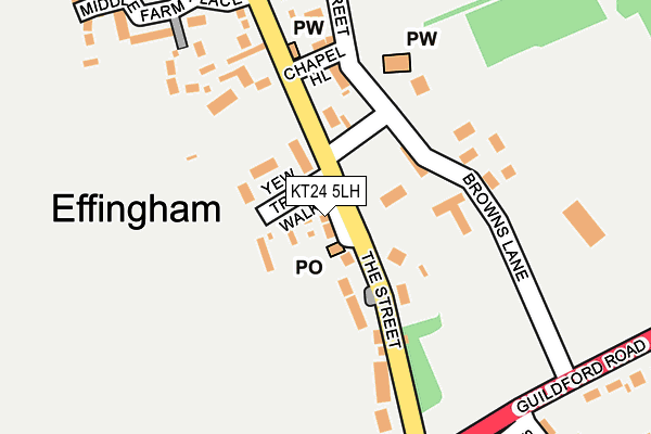 KT24 5LH map - OS OpenMap – Local (Ordnance Survey)