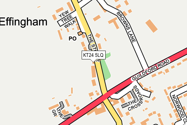 KT24 5LQ map - OS OpenMap – Local (Ordnance Survey)