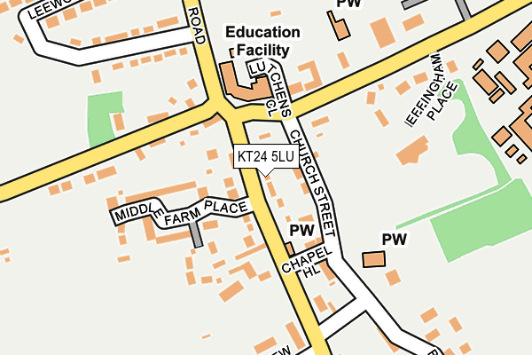 KT24 5LU map - OS OpenMap – Local (Ordnance Survey)