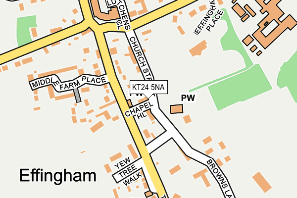 KT24 5NA map - OS OpenMap – Local (Ordnance Survey)