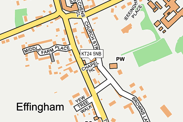 KT24 5NB map - OS OpenMap – Local (Ordnance Survey)