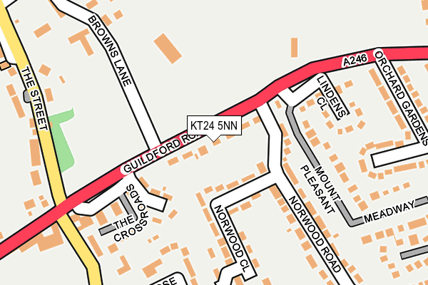 KT24 5NN map - OS OpenMap – Local (Ordnance Survey)