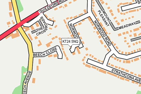 KT24 5NQ map - OS OpenMap – Local (Ordnance Survey)