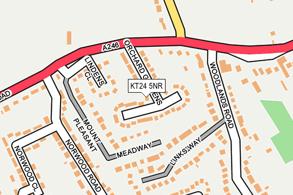 KT24 5NR map - OS OpenMap – Local (Ordnance Survey)