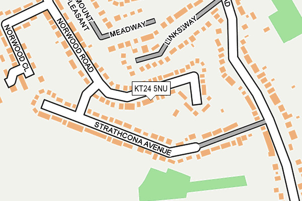 KT24 5NU map - OS OpenMap – Local (Ordnance Survey)