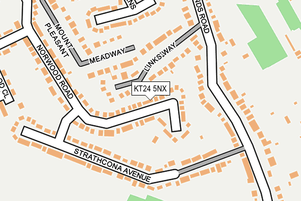 KT24 5NX map - OS OpenMap – Local (Ordnance Survey)