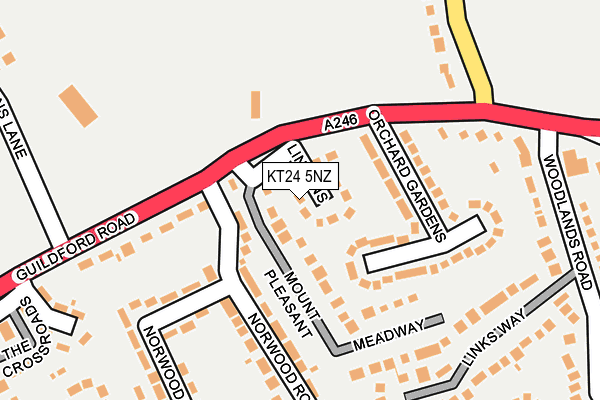 KT24 5NZ map - OS OpenMap – Local (Ordnance Survey)
