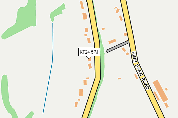 KT24 5PJ map - OS OpenMap – Local (Ordnance Survey)