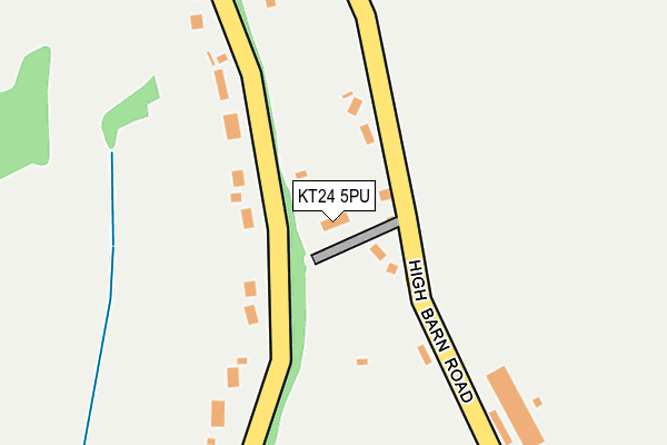 KT24 5PU map - OS OpenMap – Local (Ordnance Survey)