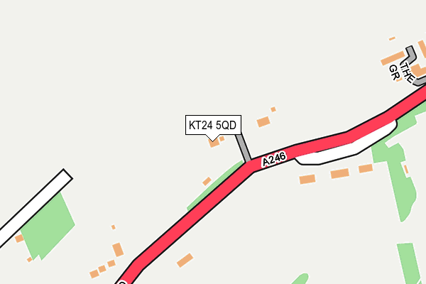 KT24 5QD map - OS OpenMap – Local (Ordnance Survey)
