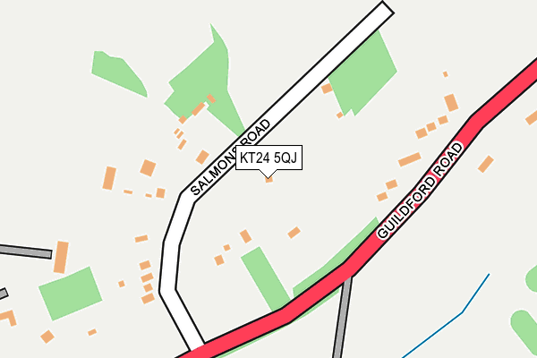 KT24 5QJ map - OS OpenMap – Local (Ordnance Survey)