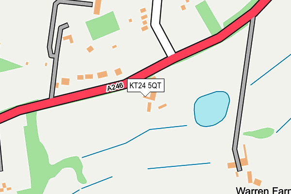 KT24 5QT map - OS OpenMap – Local (Ordnance Survey)