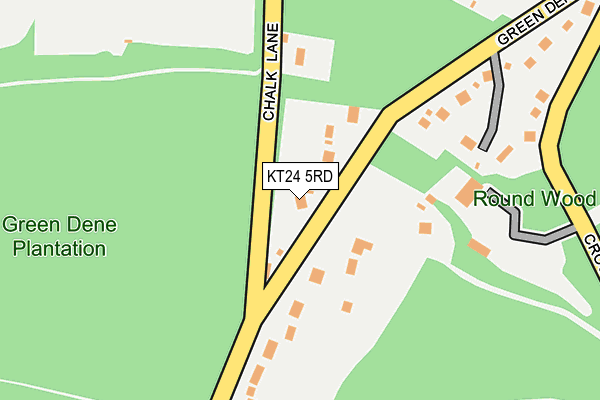 KT24 5RD map - OS OpenMap – Local (Ordnance Survey)