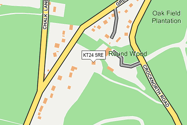 KT24 5RE map - OS OpenMap – Local (Ordnance Survey)