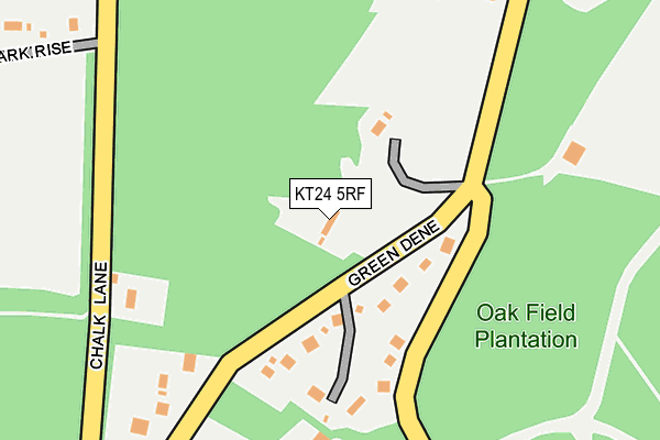 KT24 5RF map - OS OpenMap – Local (Ordnance Survey)