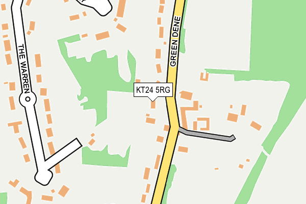 KT24 5RG map - OS OpenMap – Local (Ordnance Survey)