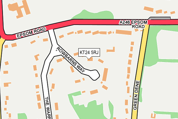 KT24 5RJ map - OS OpenMap – Local (Ordnance Survey)