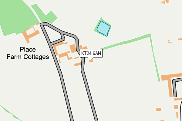 KT24 6AN map - OS OpenMap – Local (Ordnance Survey)